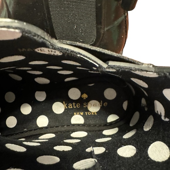 Kate Spade Black Patent Puddle Rain Boots - Picture 6 of 6